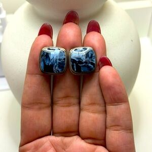 David Yurman Pietersite Inlay Cufflinks 18mm